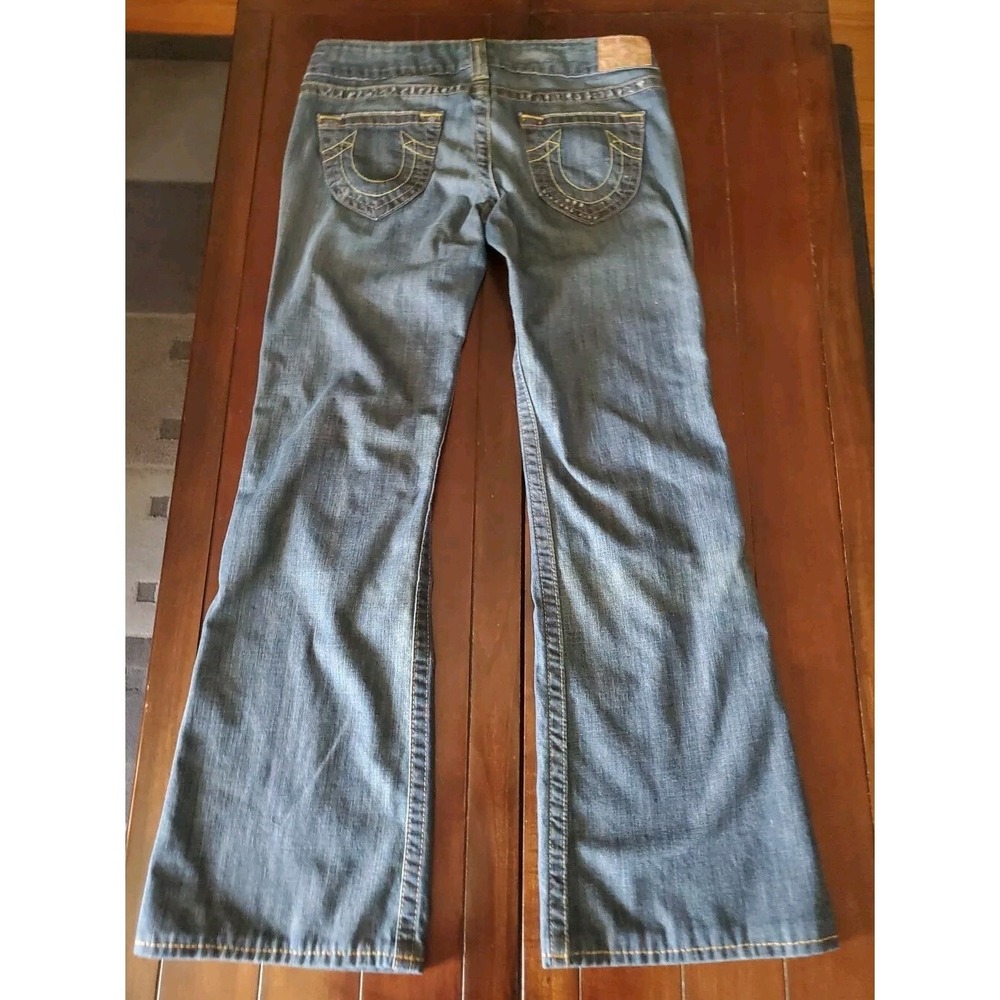 True Religion Candice Jeans Women Sz 30 Flare 100% Cotton Distressed USA - Picture 4 of 9